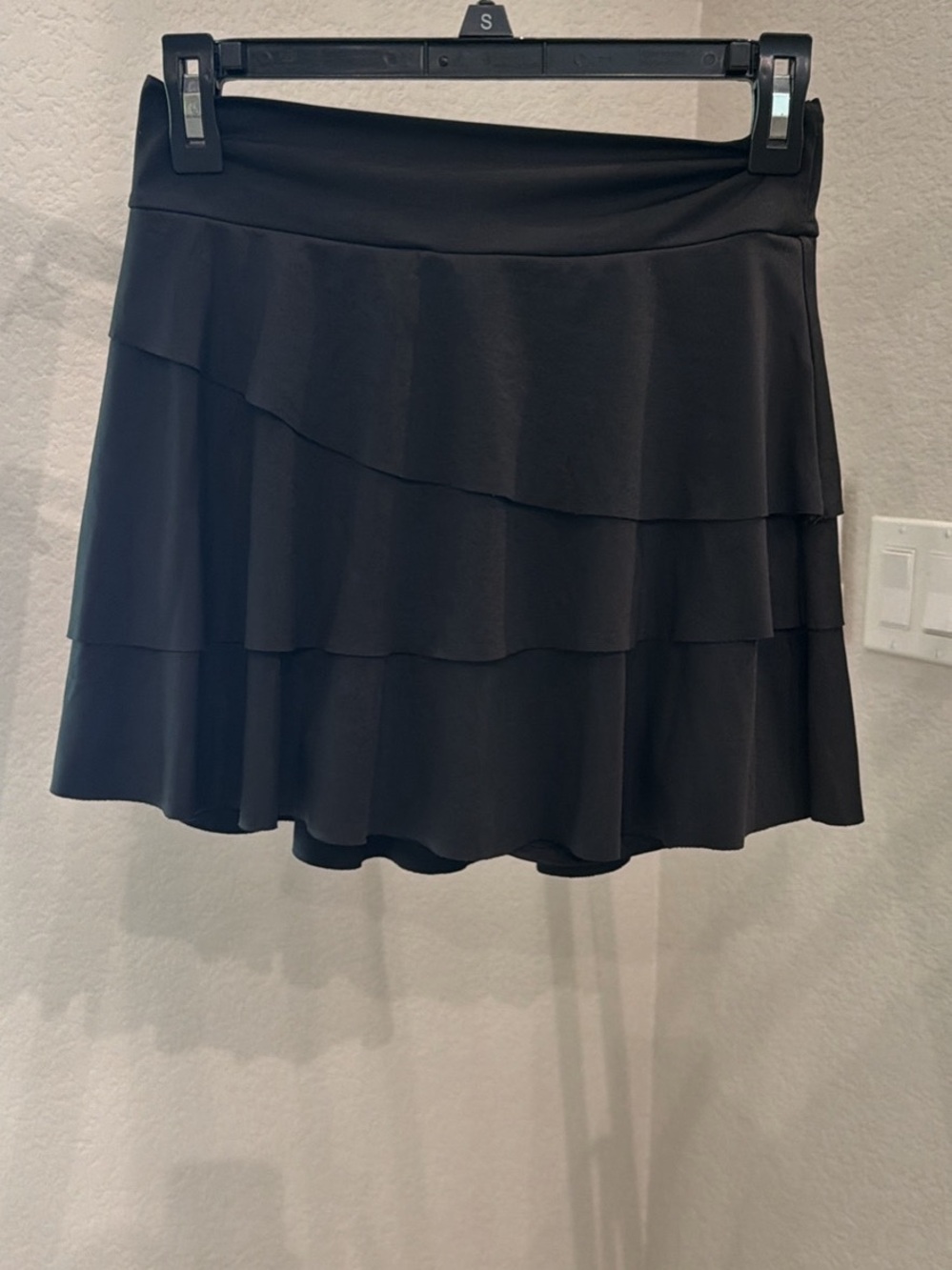 Altar'd State Black Tiered Ruffle Mini Skirt